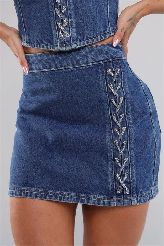 Mini Saia Jeans Claro