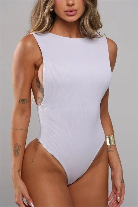 Body Regata Canelado Cavado Gabi