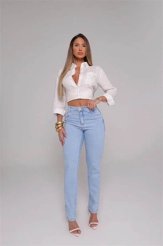 Calca Reta Jeans Classica